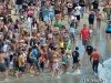 World famous Kelly Slater is met by fans after his heat.