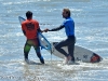 Nat Yeomans shakes hands with Miguel Pupo